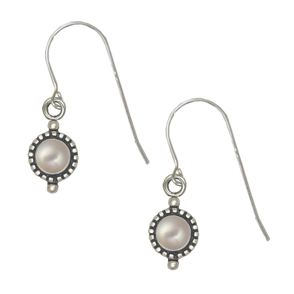 Sterling Silver Cultured Freshwater Pearl Gemstone Drop Dangle Earrings